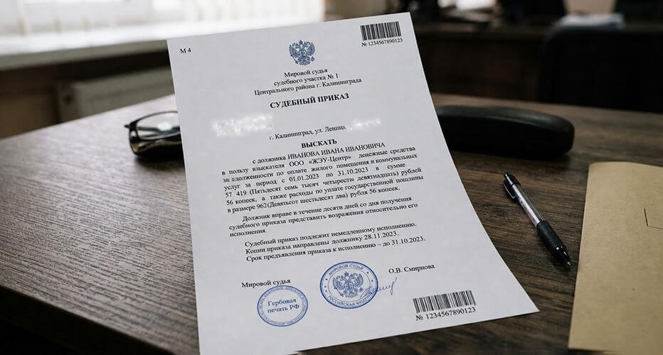 Судебный приказ о взыскании